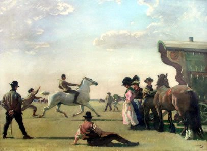 Picture of painting 'Gypsy Life' by Sir Alfred Munnings