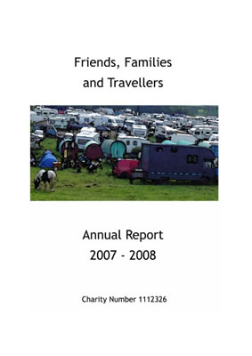 thumbnail of cover for 'Friends, Families and Travellers Annual Report 2007-2008'