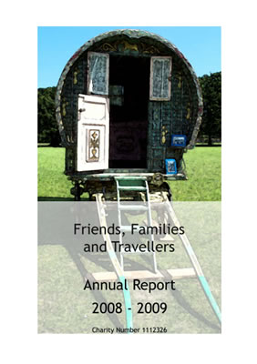 thumbnail of cover for 'Friends, Families and Travellers Annual Report 2008-2009'