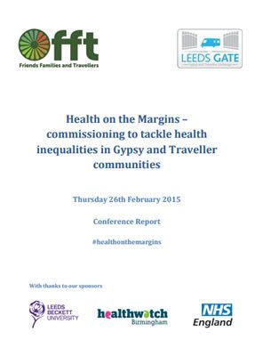 thumbnail of report cover for 'Health on the Margins - commissioning to tackle health inequalities in Gypsy and Traveller communities'