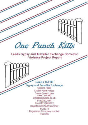 thumbnail of report cover for 'one punch kills - Leeds Gypsy and Traveller Exchange Domestic Violence Project Report'