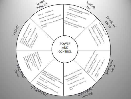 Picture of power wheel diagram showing elements of power and control