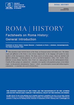 thumbnail of report cover for 'Roma History, Factsheets on Roma History: General Introduction'