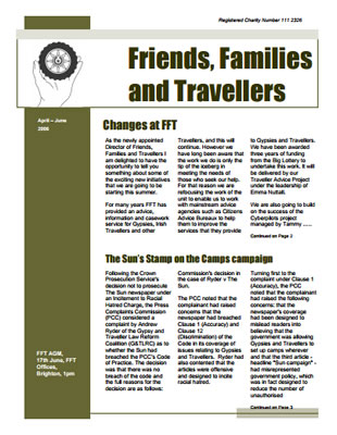 thumbnail of cover for 'Newsletter April-June 2006' FFT