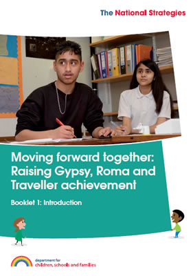 thumbnail of booklet cover for 'Moving forward together: Raising Gypsy, Roma and Traveller achievement'