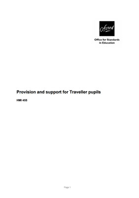 thumbnail of report cover for 'Provision and support for Traveller pupils'