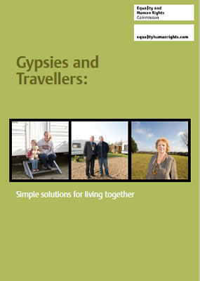 Front page of report 'Gypsies and Travellers: Simple solutions for living together'