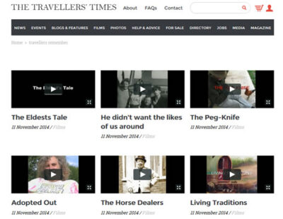 Picture of The Traveller's Times website with videos