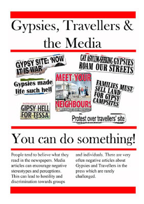 Picture of 'Gypsies, Travellers & the Media' flyer