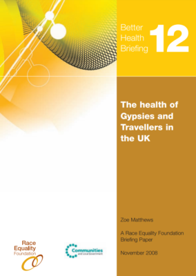 Thumbnail of briefing paper cover for 'The health of Gypsies and Travellers in the UK'