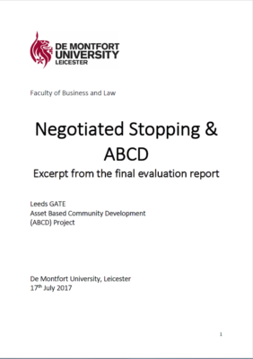 Thumbnail of front cover of 'Negotiated Stoping & ABCD' excerpt from the final evaluation report by Leeds GATE