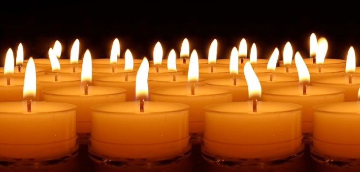 Picture of lit candles
