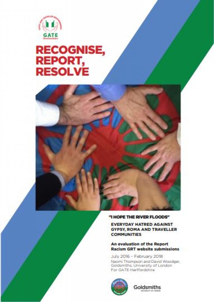 thumbnail of report cover for 'Recognise, Report, Resolve: An evaluation of the Report Racism GRT website submissions'