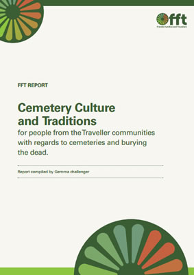 Cemetary thumbnail of report cover for 'Cemetery Culture and Traditions for people from the Traveller communities with regards to cemeteries and burying the dead'