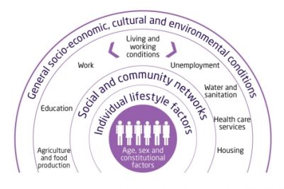 Picture of diagram for broader determinants of health