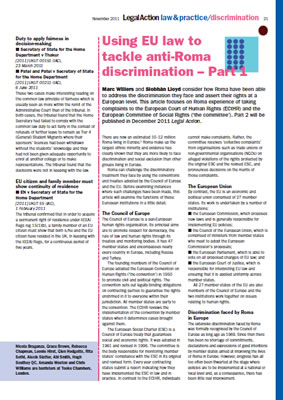eu_law_part1 Thumbnail of the report 'Using EU law to tackle anti-Roma discrimination - Part 1'