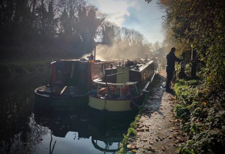 Picture of boats on a canal next to each other