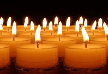 Picture of lit candles